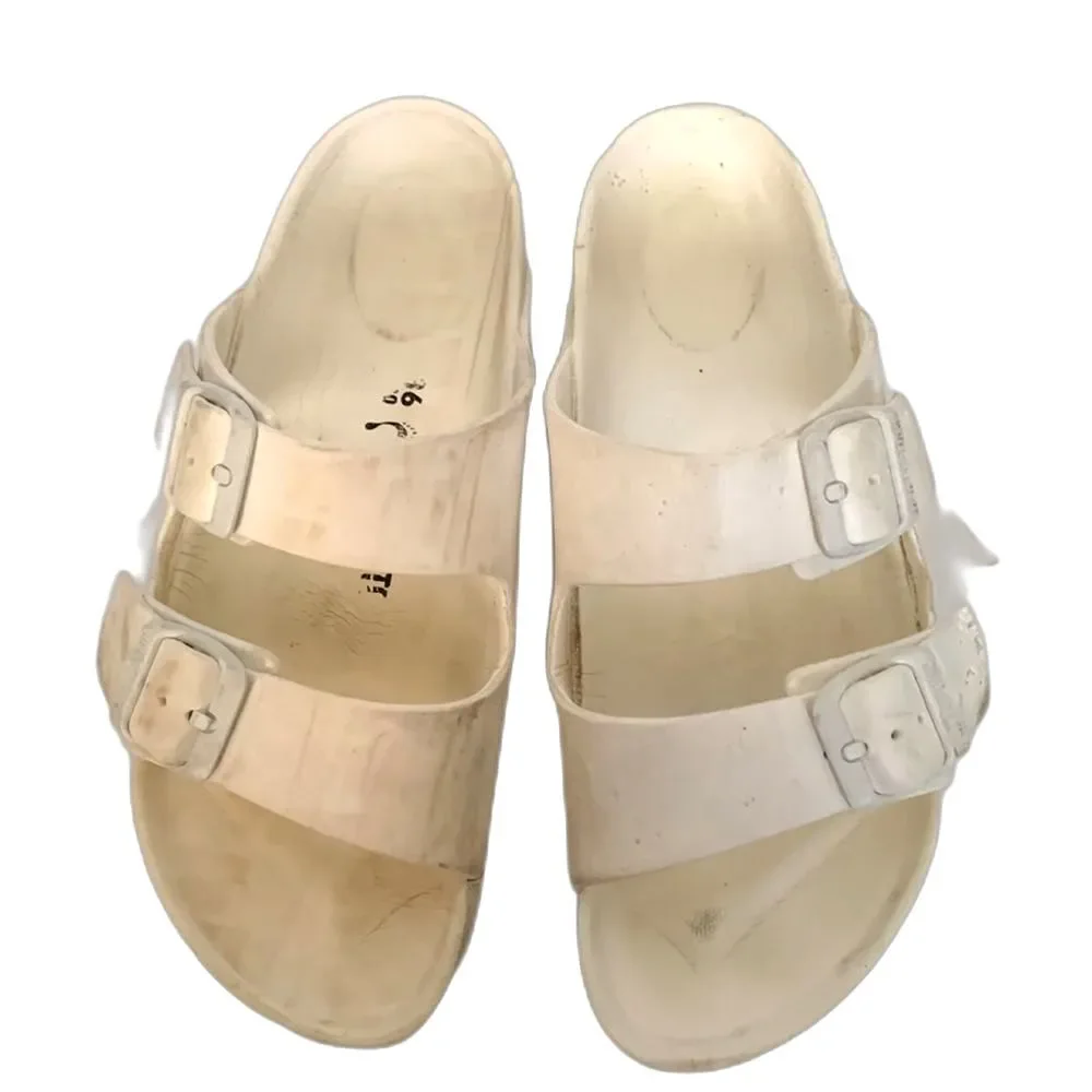 Birkenstock Arizona White EVA 2 Strap Slide Sandals Size 36 (US 5-5.5)